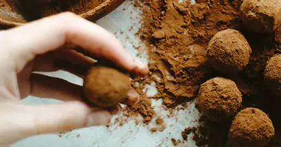 Chocolate truffles with guarana