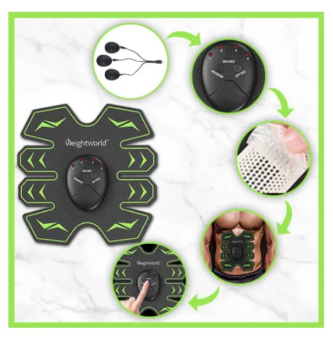 Components of our EMS abs stimulator