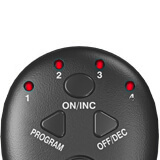 the 'on' button of the console and the different buttons the 'on' button of the console and the different buttons