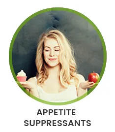 woman with cake in one hand and an apple in the other to show appetite suppressant