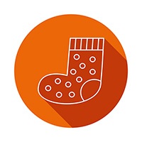 image of cartoon sock to represent patches for cellulite