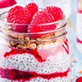 Chia Seed, Vanilla and Raspberry Pudding