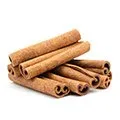 Cinnamon sticks stacked on top of horizontal cinnamon sticks which stabilises blood sugar levels