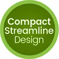 green circle with compact streamline design written inside 