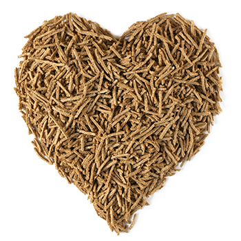 dietary fibre shaped into a heart to show that is can aid our weight management