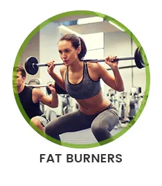 image of woman doing weighted squats to show fat burning