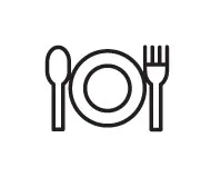 knife fork and plate to show a balanced diet during