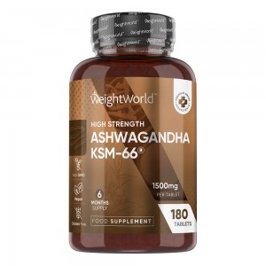 Bottle of WeightWorld  Ashwagandha Tablets