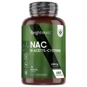 180 Pure N-Acetyl Cysteine (NAC) Capsules 600mg, 6 month supply.