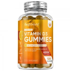 Bottle of WeightWorld 4000IU Vitamin D3 Gummies