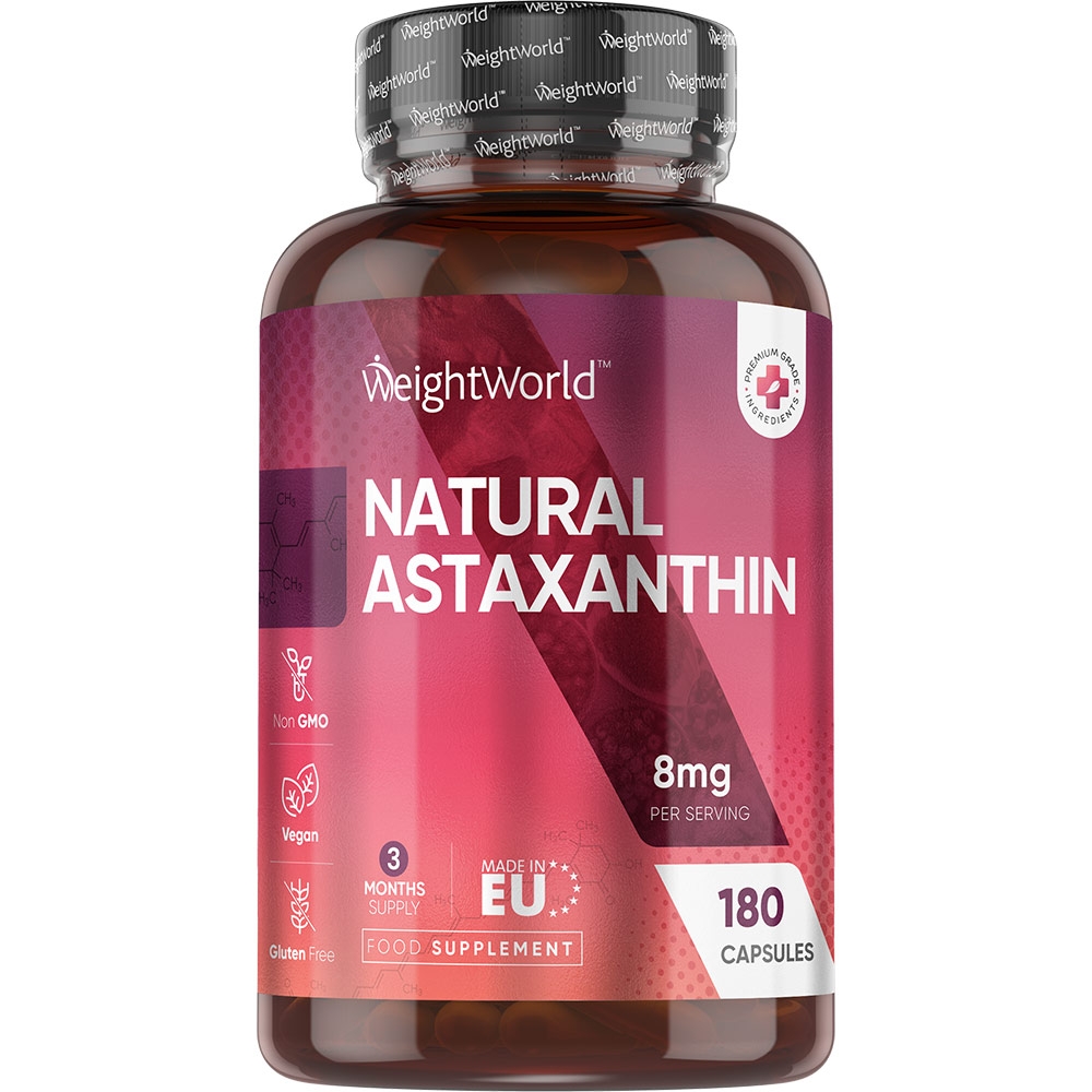 Astaxanthin capsules 18 mg and 180 capsules