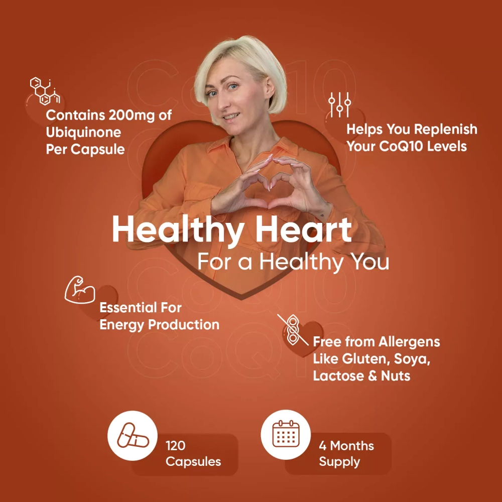 CoQ10 Pure 200mg 120 Capsules (4Month Supply) WeightWorld