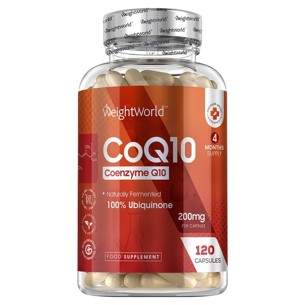 CoQ10 Pure 200mg 120 Capsules of Coenzyme Q10 WeightWorld