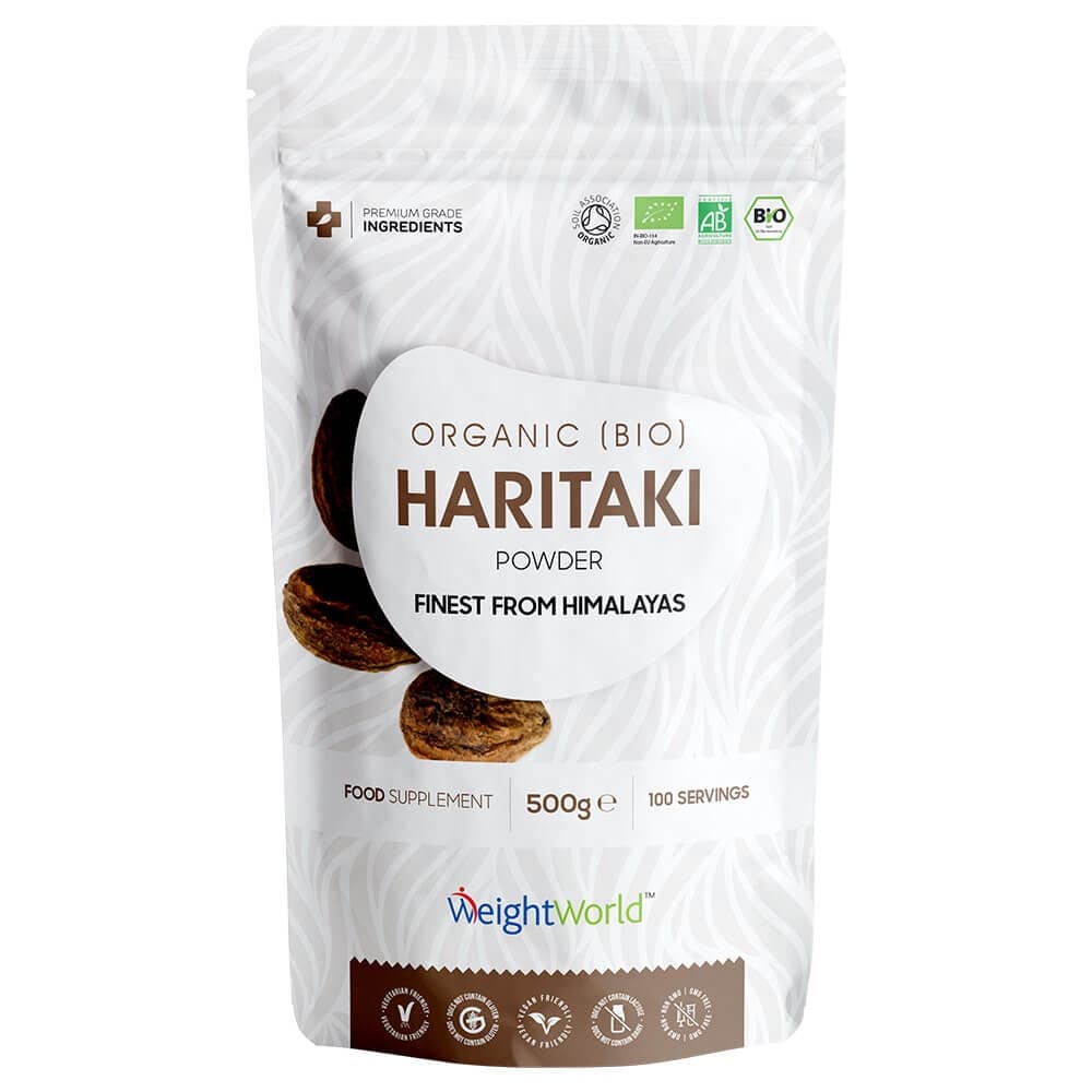 Bio Haritaki Powder - Organically Sourced Body Vitality And Digestive Support Supplement - 500g