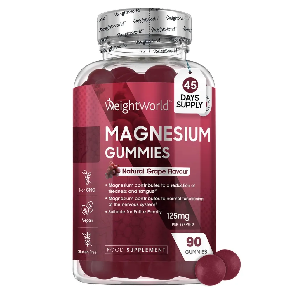 Bottle of WeightWorld’s Magnesium Gummies UK