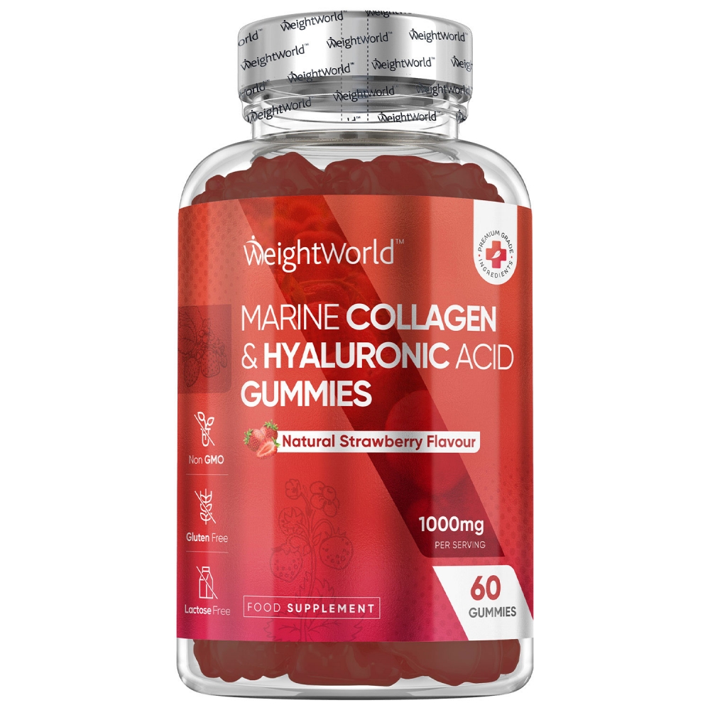 Marine Collagen Gummies + Hyaluronic Acid | 1000mg x 60 | WeightWorld