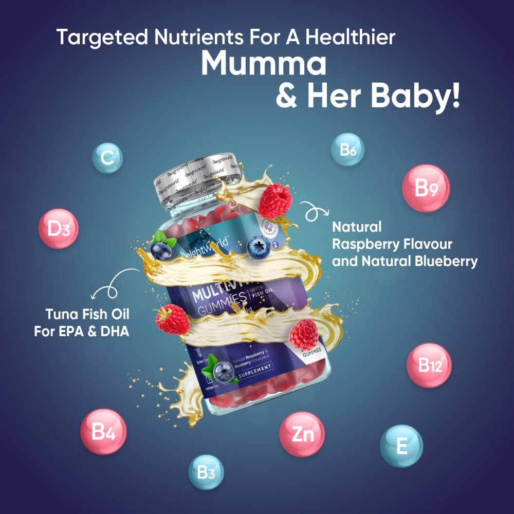 Prenatal Multivitamin 120 Raspberry & Blueberry Flavoured Gummies