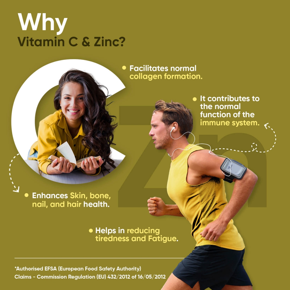 Health benefits of zinc and vitamin C