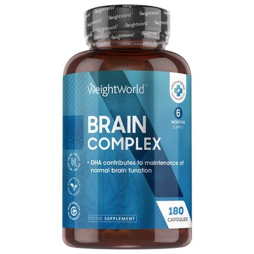 Brain Complex - Mental Performance Supplement With Brain Vitamins - 180 Capsules
