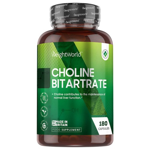 180 high concentration Choline Bitartrate Capsules 6 month supply
