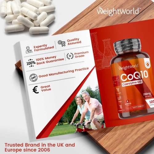 CoQ10 Pure 200mg 120 Capsules of Coenzyme Q10 WeightWorld