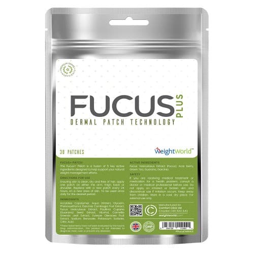 front view of weightworld Fucus+ Weight Loss Patches