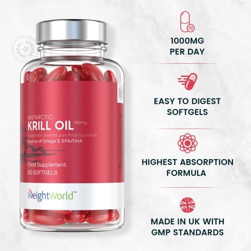 Antarctic Krill Oil Pure Omega3 Supplement WeightWorld