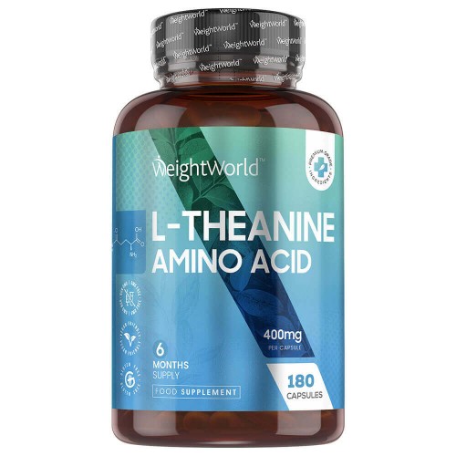 L-Theanine Capsules ,Natural Tea Supplement, 400mg 180 capsules