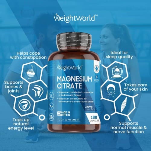 Magnesium Citrate Natural Wellbeing Supplement WeightWorld