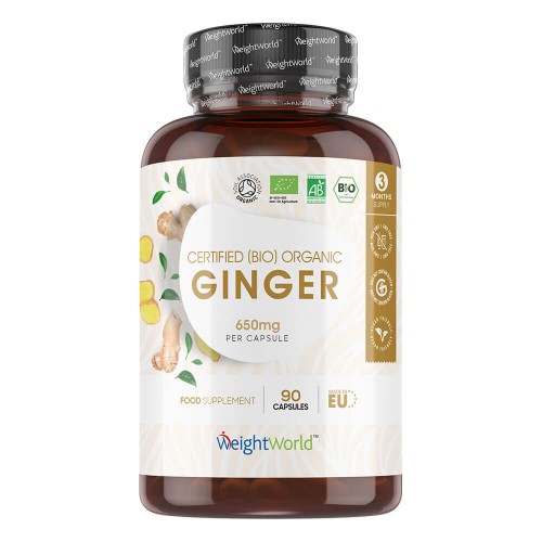 Organic Ginger Naturally Sourced Wellness Capsules WeightWorld