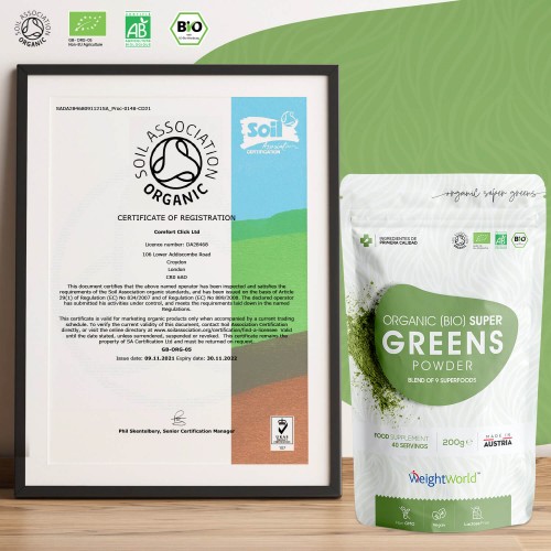 Organic Super Greens Powder supplements