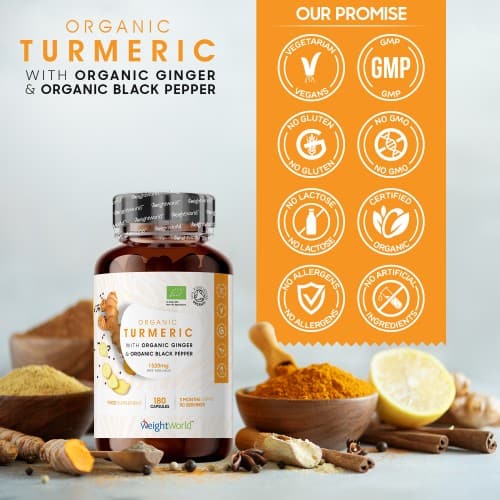 100 Organic Turmeric with Black Pepper & Ginger Capsules