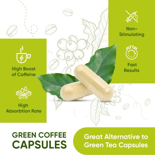 Pure Green Coffee Beans Capsules 21000mg 90 Capsules WeightWorld