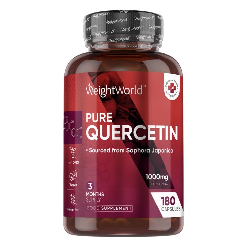 Quercetin Supplement - 1000mg 180 Capsules - 3-Month Supply