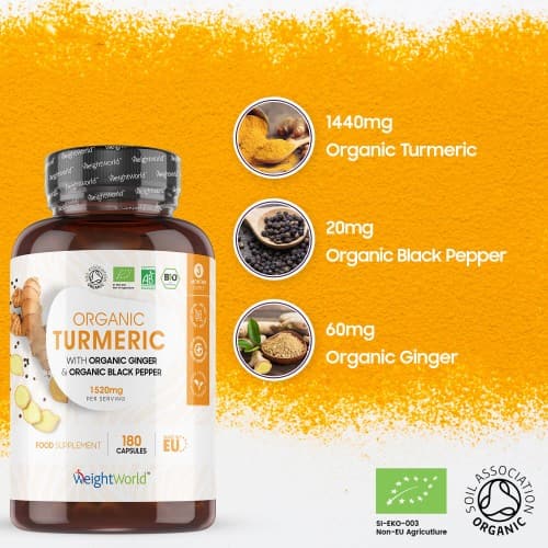 100 Organic Turmeric with Black Pepper & Ginger Capsules
