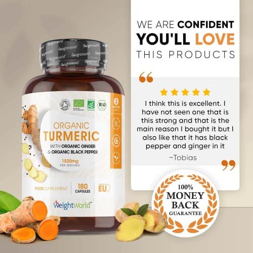 100 Organic Turmeric with Black Pepper & Ginger Capsules