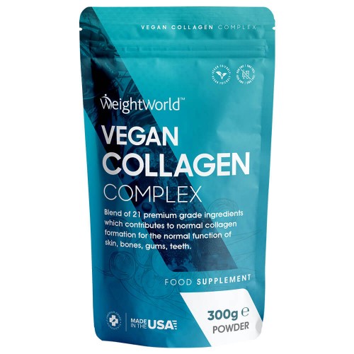 Vegan Collagen Powder Supplement - 300g UnFlavored - 60 Day Pack - Plant Based Peptides for Skin, Hair, Nails &amp; Joint care