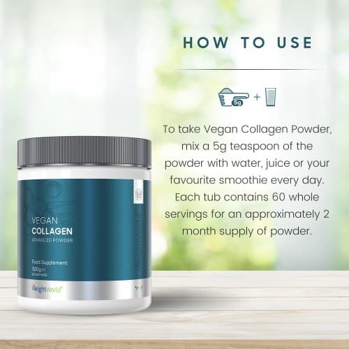 Vegan Collagen Powder Plant Based AntiAgeing Blend WeightWorld