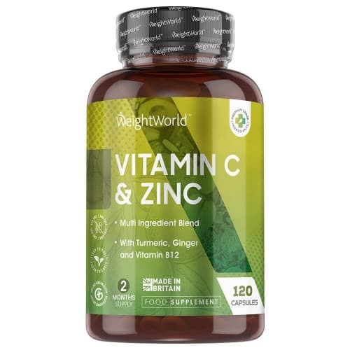 Vitamin C & Zinc Capsules - Natural Wellbeing Supplement By WeightWorld