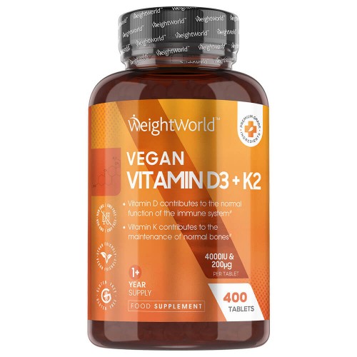 Vitamin D3 + K2 Tablets | Food Supplement for Maintenance of Normal Bones and Normal Functioning of Immune System