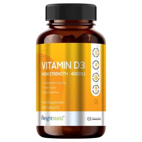 Vitamin D3 4000IU I 365 High Potency Tablets I WeightWorld
