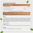 Nutritional information of our Organic Ashwagandha Capsules with Black Pepper
