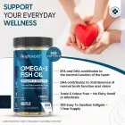 1000mg 365 omega 3 oil softgels - 1 year supply 