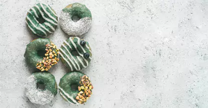 Chia Seed and Spirulina Doughnuts