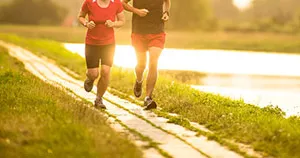 Running By A Lake