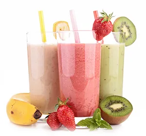 smoothies which can contain Spirulina, Amla and BBCA glutamine powders