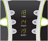 Display of intensity levels on LED screen