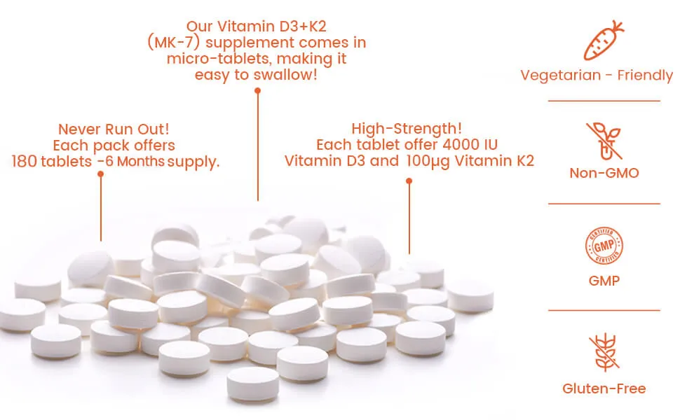 The key differentiators of WeightWorld vitamin D3 K2 tablets