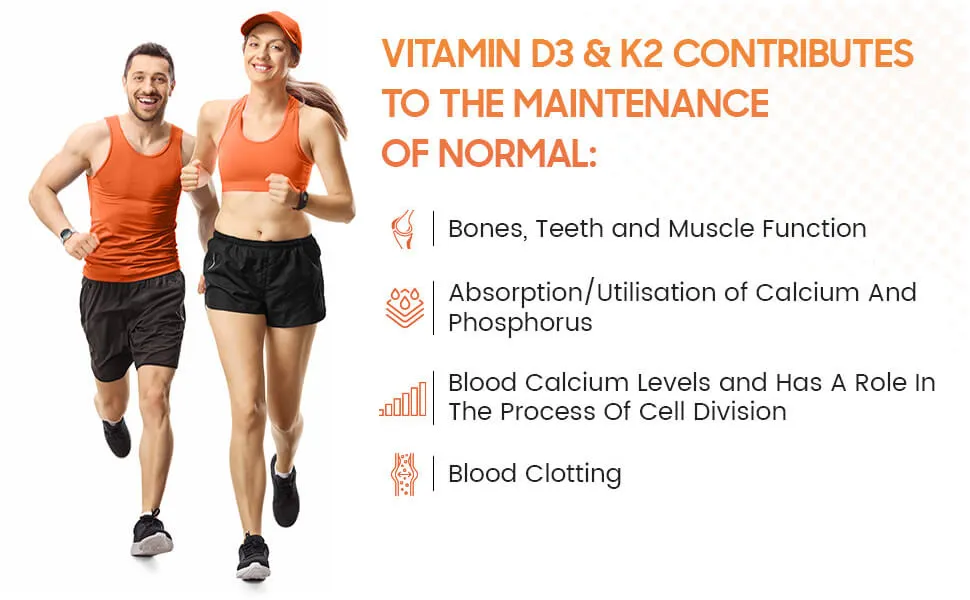 Benefits of vitamin D3 and K2 UK supplement