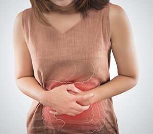 Woman With Stomach Pain